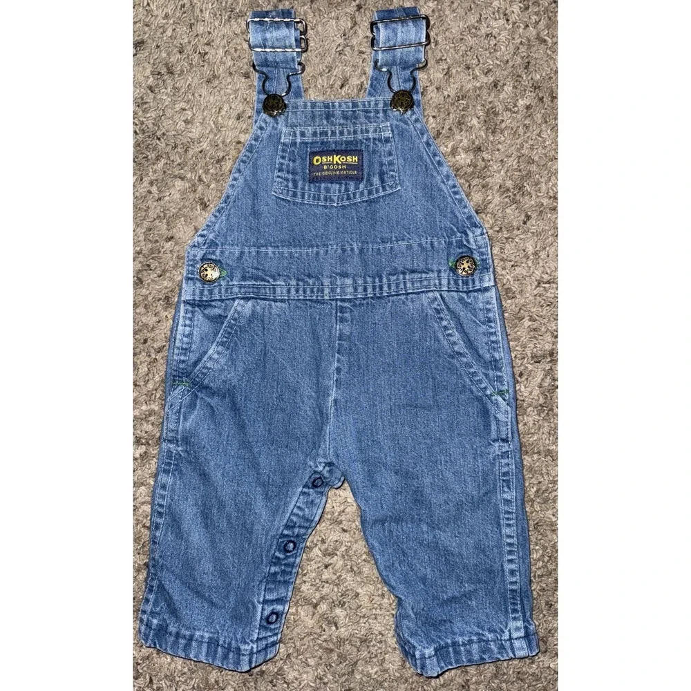 Vintage OshKosh Vestbak Denim Bib Overalls United‎ Garment Workers USA Made 6M